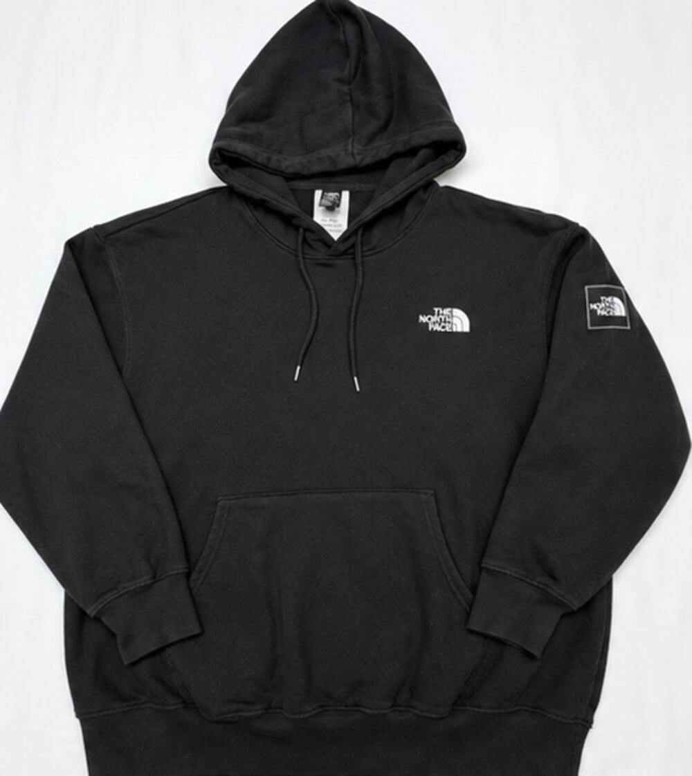 The North Face Men’s Large Black Pullover Hoodie Logo Sweatshirt Outdoor Casua
